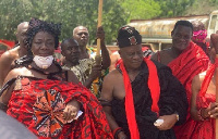 Obirifo Ahunako Ahor Ankobea II with the Omanheema of Gomoa Akyempim