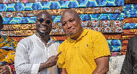 Stephen Appiah, former Black Stars captain with MP Samuel Okudzeto Ablakwa