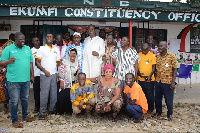 Kojo Bonsu in a photo with some of the delegates