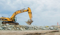 Construction of the Jamestown Fishing Harbour ongoing