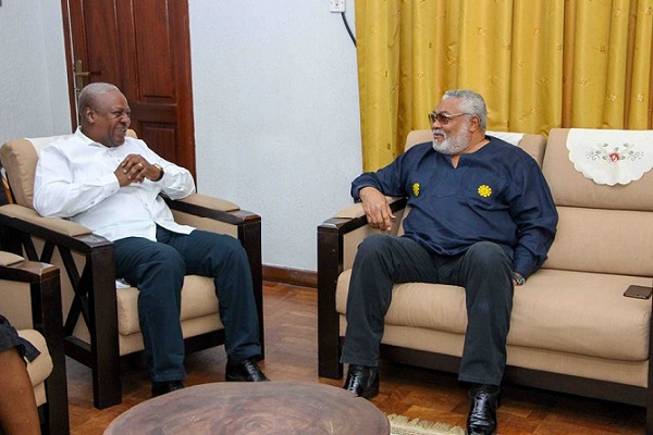 Former President Mahama called on Mr. Rawlings recently