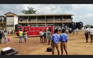 Firefighters were involved in tackling the blaze at the school