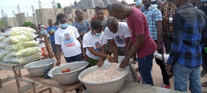 Some food items donated by Samson Asaki Awingobit