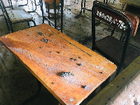 Most classrooms of the unwalled school had been filled with animal droppings