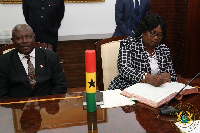 Martin Amidu (L) and Cynthia Lamptey