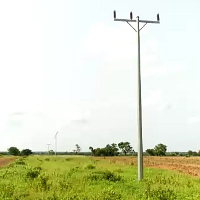 The electricity poles are yet to be connected to the national grid