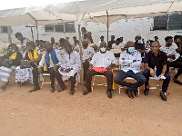 A delegation from Hearts of Oak at the funeral