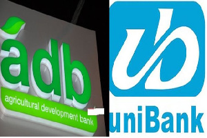 Agriculture Development Bank and uniBank logos