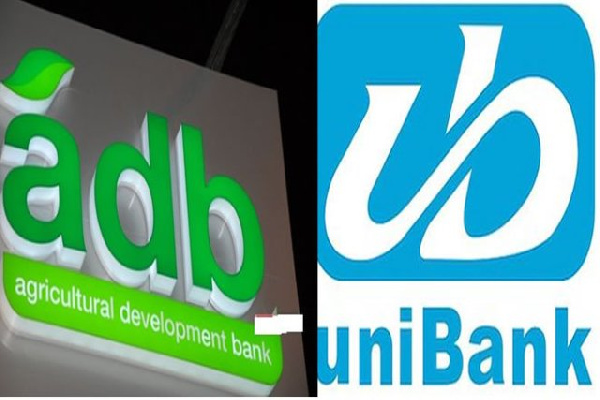 Agriculture Development Bank and uniBank logos