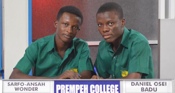 Prempeh college were crowned winners of the National Maths and Science Quiz 2017