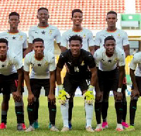 The Black Satellites team line up before the game