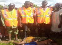 NADMO officials retrieved some of the bodies from the floods