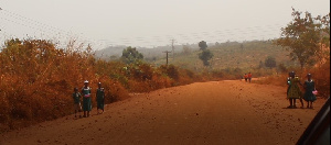 School children walk for hours to get to school in neighbouring community