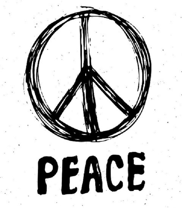 A photo of a peace symbol