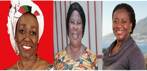 Nana Konadu Agyeman Rawlings, Akua Donkor and Brigitte Dzogbenuku