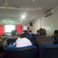 Members of the survey team at the forum