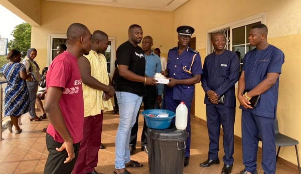 Dumelo donated some items to some police stations in the Ayawaso constituency