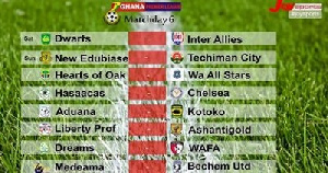 Ghana premier league fixtures for today