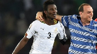 Black Stars captain Asamoah Gyan and Coach Avram Grant