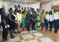 Members and dignitaries in a group photograph