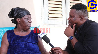 Mother of Osei Tutu speaking to a reporter