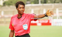 Togolese referee, Vincentia Enyonam Amedome