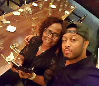 Mike Ezuruonye and his mum