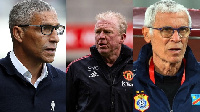 L-R: Chris Hughton, Steve McClaren and Hector Cuper