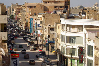 A busy road in the eastern Libyan city of Benghazi on January 21, 2020