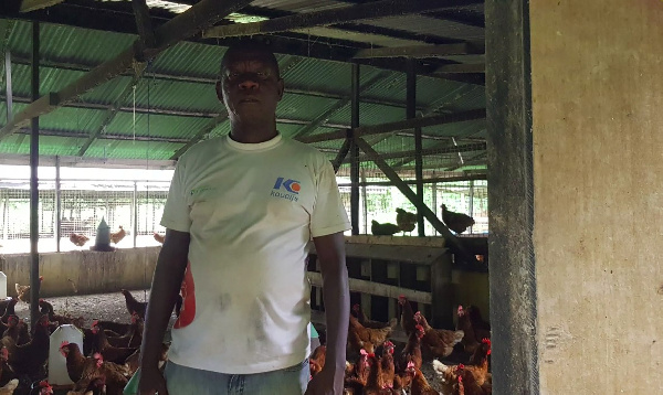 A poultry farmer