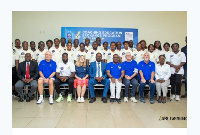 Kurt Okraku (Middle) with the French Embassy team