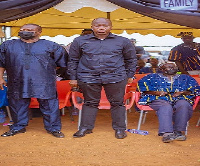 Mahama Ayariga and Sam Nartey George during the funeral