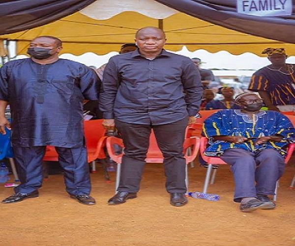 Mahama Ayariga and Sam Nartey George during the funeral