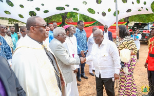 The President together with Religious leaders cut sod for the construction of a National Cathedral