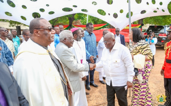 The President together with Religious leaders cut sod for the construction of a National Cathedral