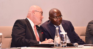 US ambassador to Ghana Robert Jackson with Vice President Bawumia