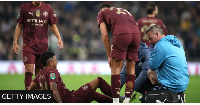 Manchester City winger Savinho was stretchered off with an ankle injury at Tottenham