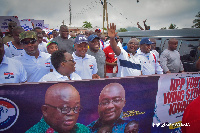 Dr Mahamudu Bawumia leading NPP youth health walk