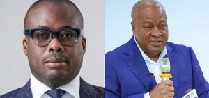 Paul Adom-Otchere (left), John Dramani Mahama (right)