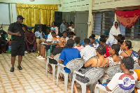 Krobea Asante addressing the TESCON members