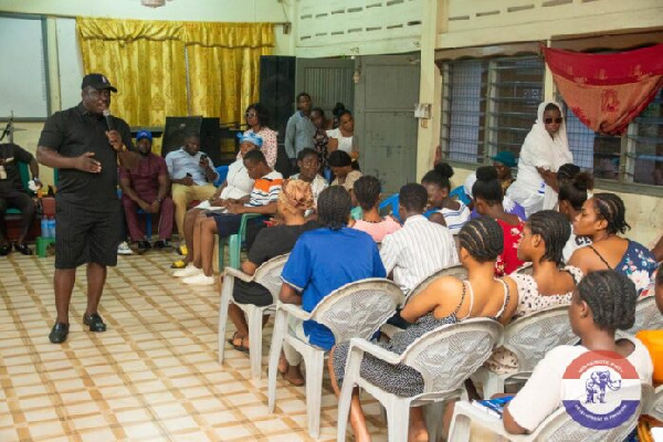 Krobea Asante addressing the TESCON members