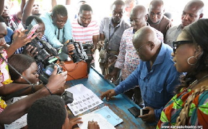 Nana Addo Dankwa Akufo-Addo, verifying his name in the register