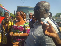 Member of Parliament for Navrongo Central, Joseph Kofi Adda addressing the beneficiaries