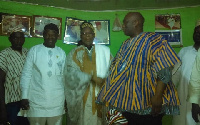 The Gukpe Naa of Tamale, Naa Alhassan Abdulai with the Minister for Railway Development, Joe Ghartey