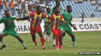 Isaac Mensah's lone goal in the 28th minute ensured Hearts won the day over Karela FC