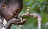 Girl drinking tap water