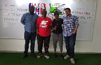 Clifford Aboagye with some executives of Inter Allies