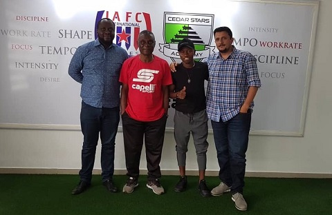 Clifford Aboagye with some executives of Inter Allies