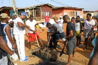 Residents Nungua clean up environs ahead of Kplejoo Homowo Festival