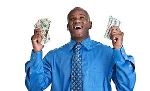 File Photo: A happy man with money